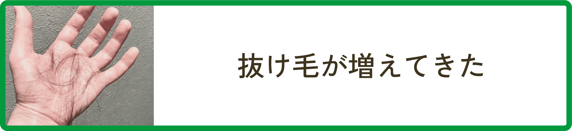 抜け毛が増えてきた気がする